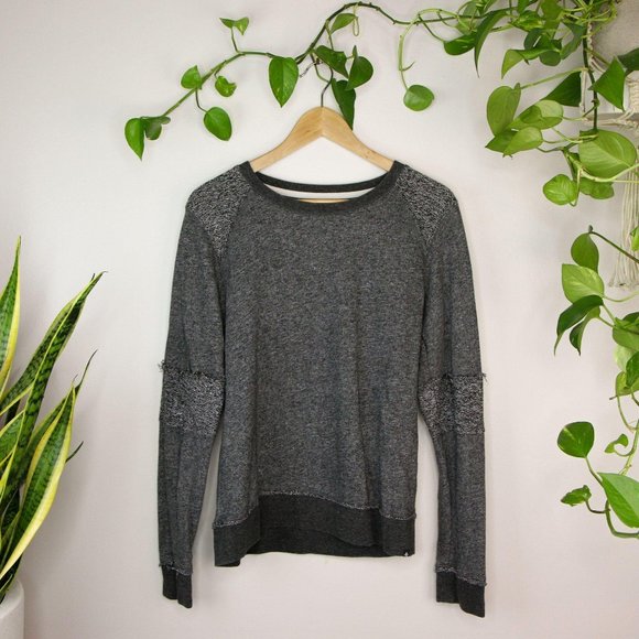 Volcolm Grey Knit Crew Neck Sweater Charcoal Cozy